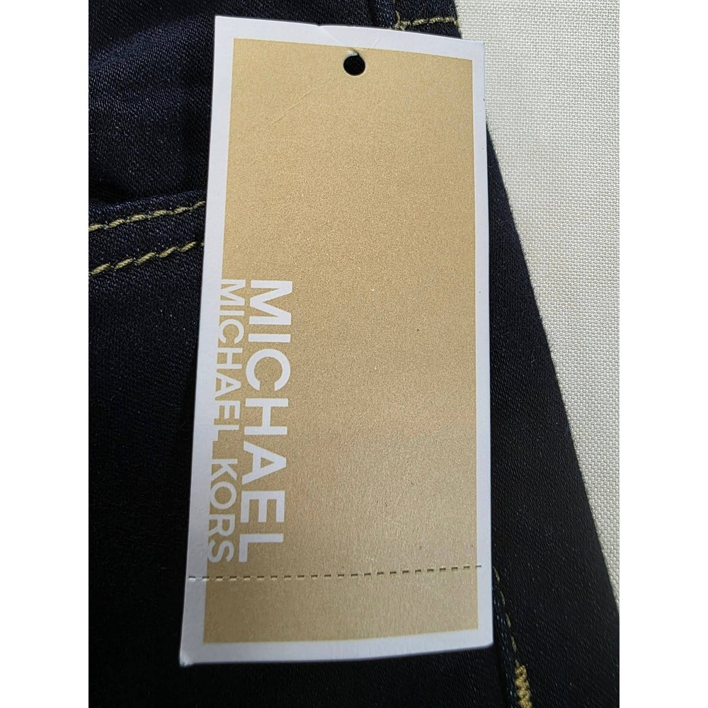 NWT MICHAEL KORS Women's Skinny Jeans Dark Wash Size 4 Button Fly "Skinny" - Picture 11 of 16